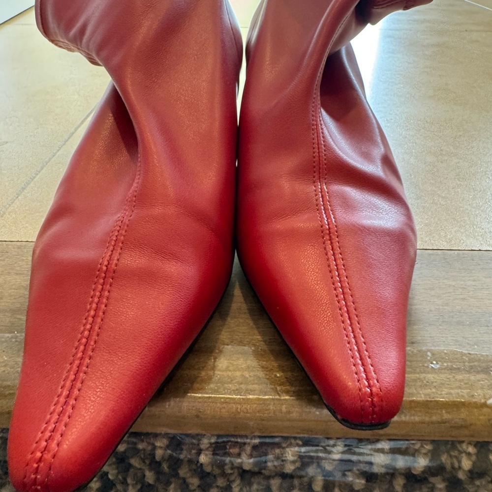 Chic Red Ankle Boots for Women